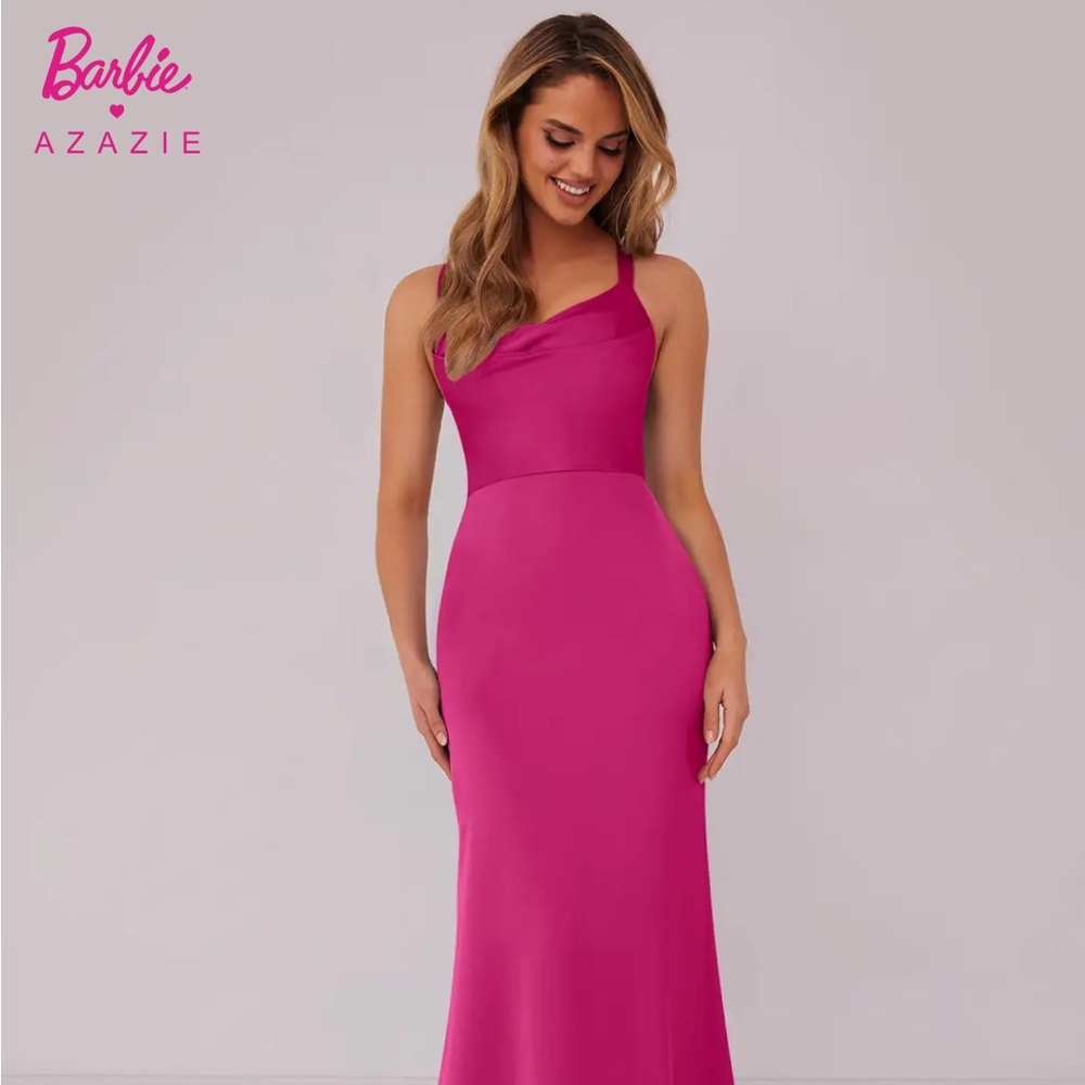 Azazie satin bridesmaid dress